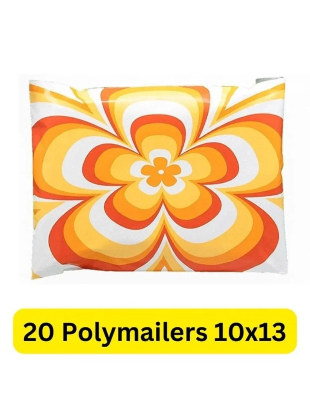 20 flower power poly mailers size 10x13